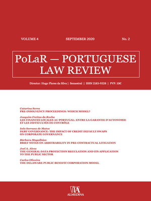 cover image of PoLaR Portuguese Law Review--Volume 4--n.º 2